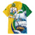 Personalized Saint Vincent and the Grenadines Sailing Family Matching Short Sleeve Bodycon Dress and Hawaiian Shirt Caribbean Sailing