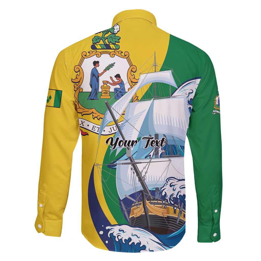 Personalized Saint Vincent and the Grenadines Sailing Family Matching Short Sleeve Bodycon Dress and Hawaiian Shirt Caribbean Sailing