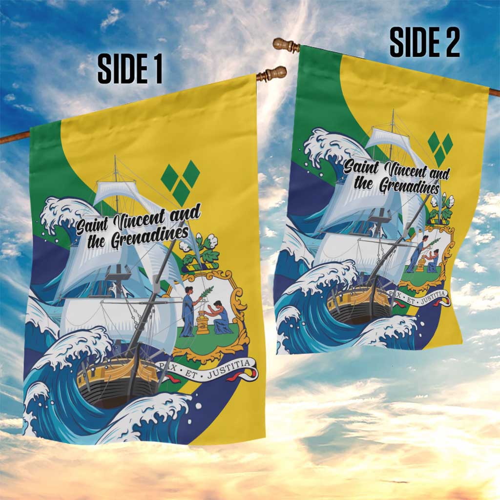 Saint Vincent and the Grenadines Sailing Garden Flag Caribbean Sailing