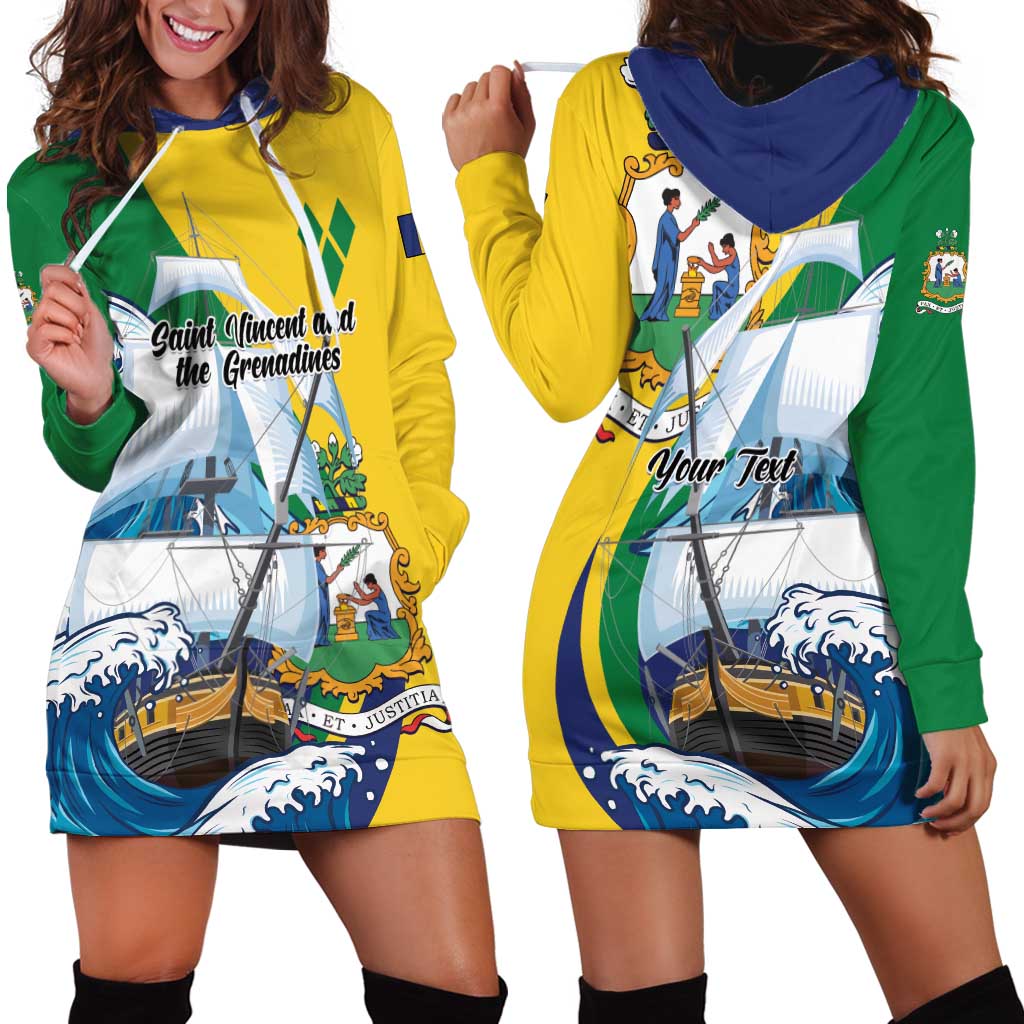 Personalized Saint Vincent and the Grenadines Sailing Hoodie Dress Caribbean Sailing