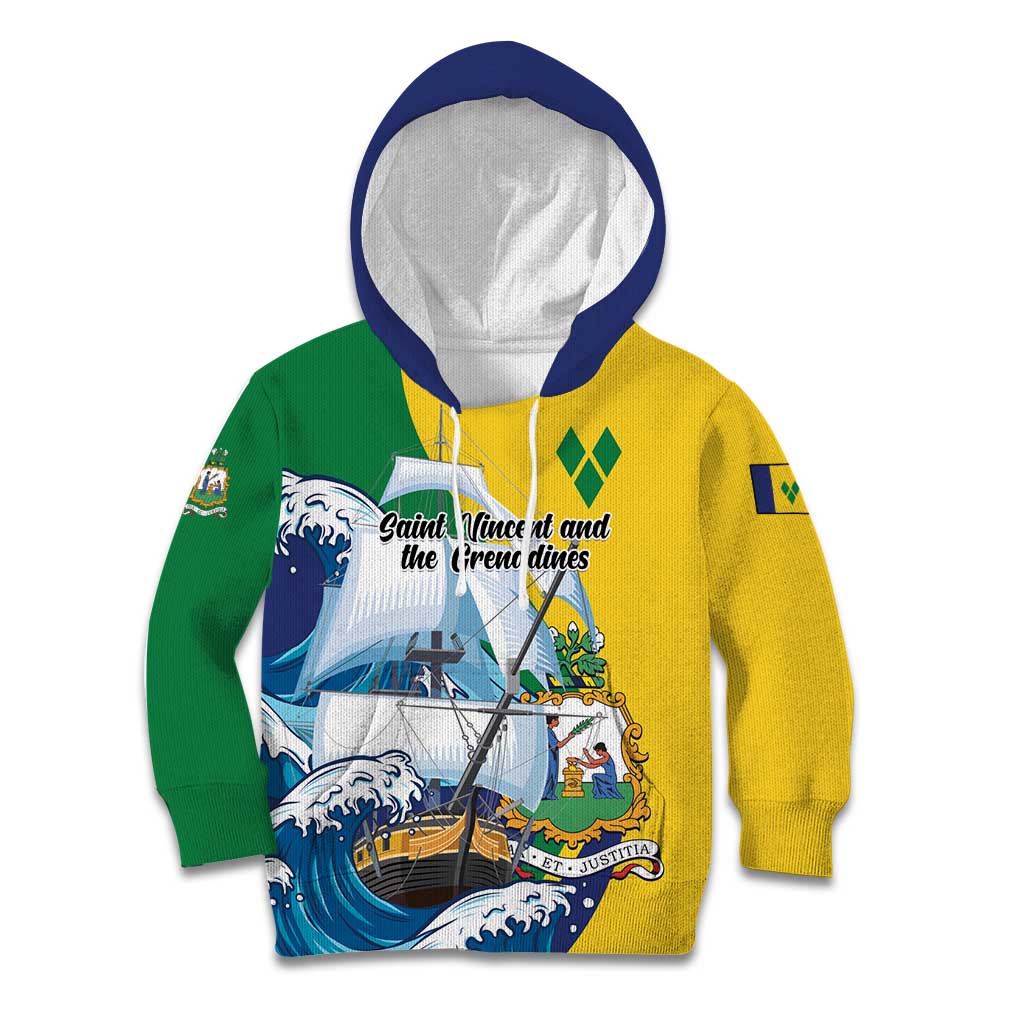 Personalized Saint Vincent and the Grenadines Sailing Kid Hoodie Caribbean Sailing