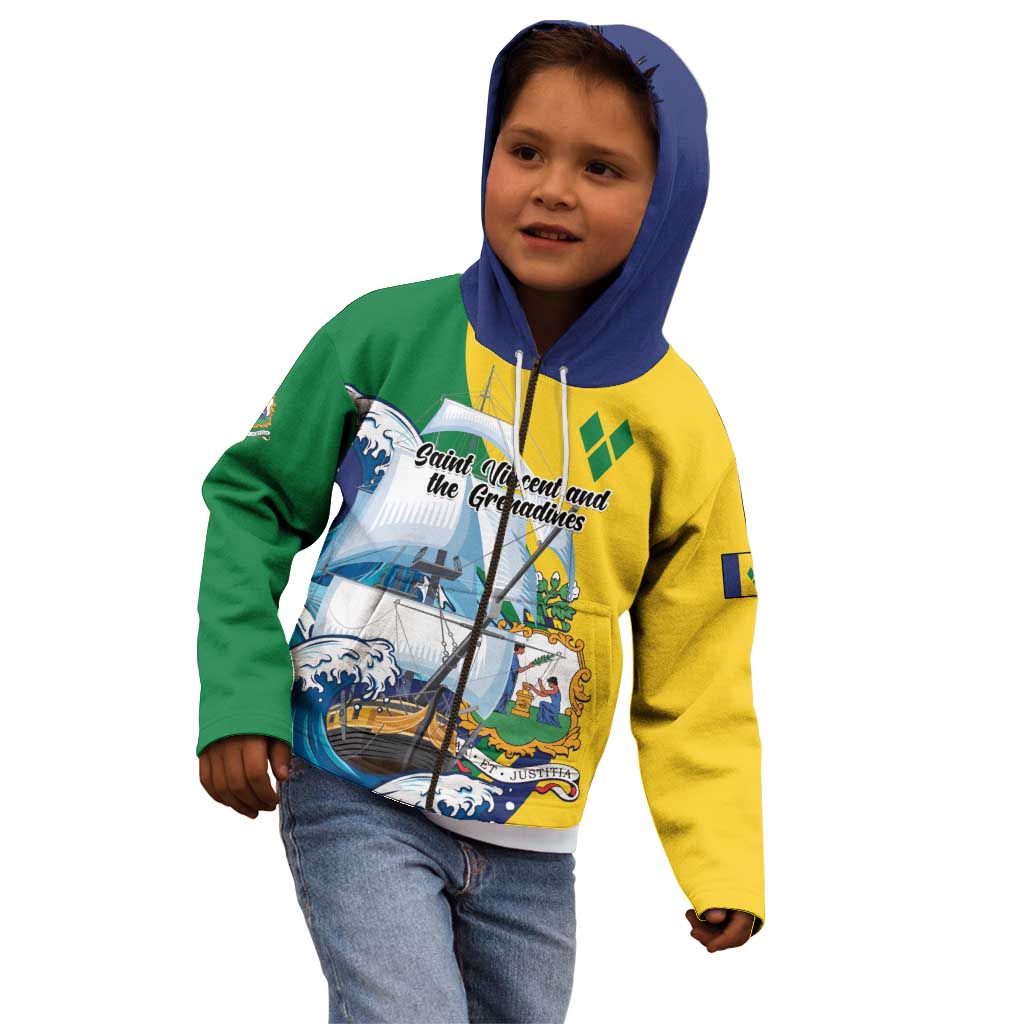 Personalized Saint Vincent and the Grenadines Sailing Kid Hoodie Caribbean Sailing