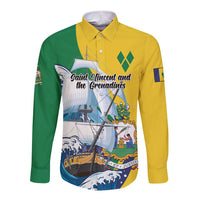 Personalized Saint Vincent and the Grenadines Sailing Long Sleeve Button Shirt Caribbean Sailing