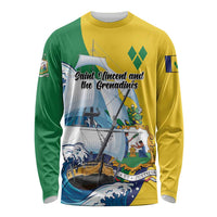 Personalized Saint Vincent and the Grenadines Sailing Long Sleeve Shirt Caribbean Sailing