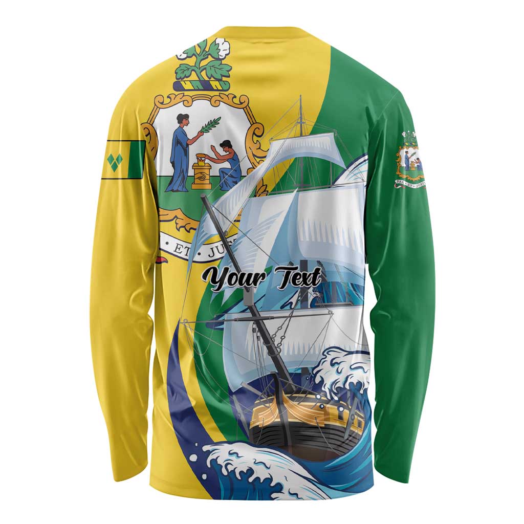 Personalized Saint Vincent and the Grenadines Sailing Long Sleeve Shirt Caribbean Sailing