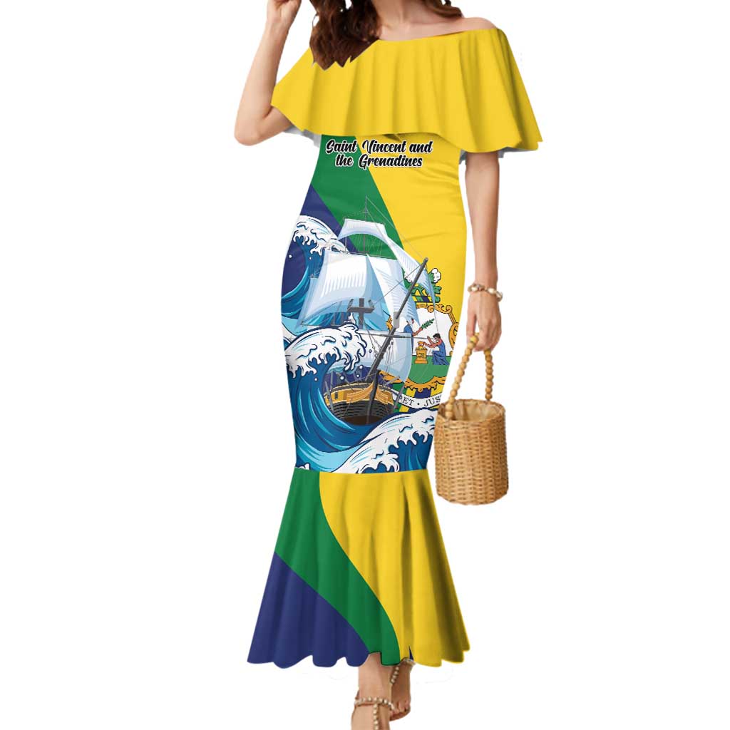 Personalized Saint Vincent and the Grenadines Sailing Mermaid Dress Caribbean Sailing