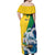 Personalized Saint Vincent and the Grenadines Sailing Off Shoulder Maxi Dress Caribbean Sailing