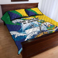 Saint Vincent and the Grenadines Sailing Quilt Bed Set Caribbean Sailing