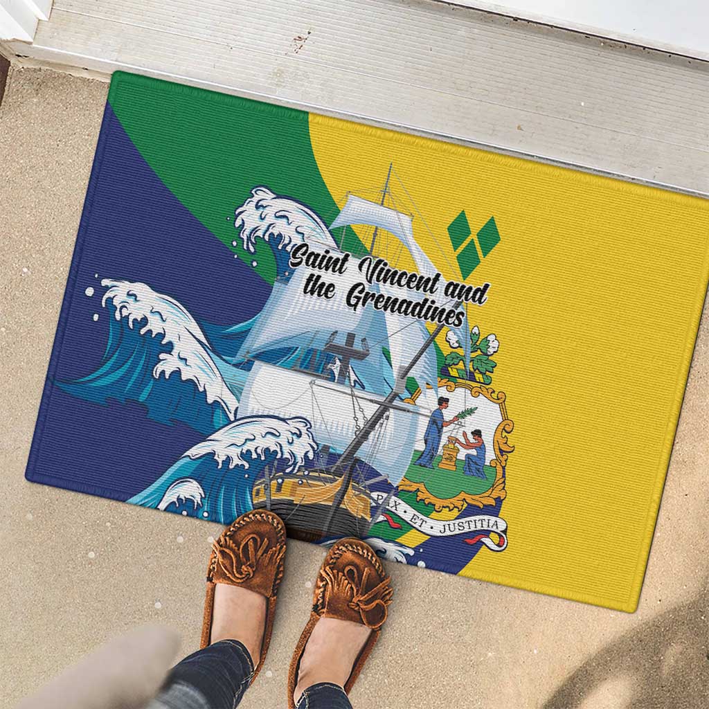 Saint Vincent and the Grenadines Sailing Rubber Doormat Caribbean Sailing