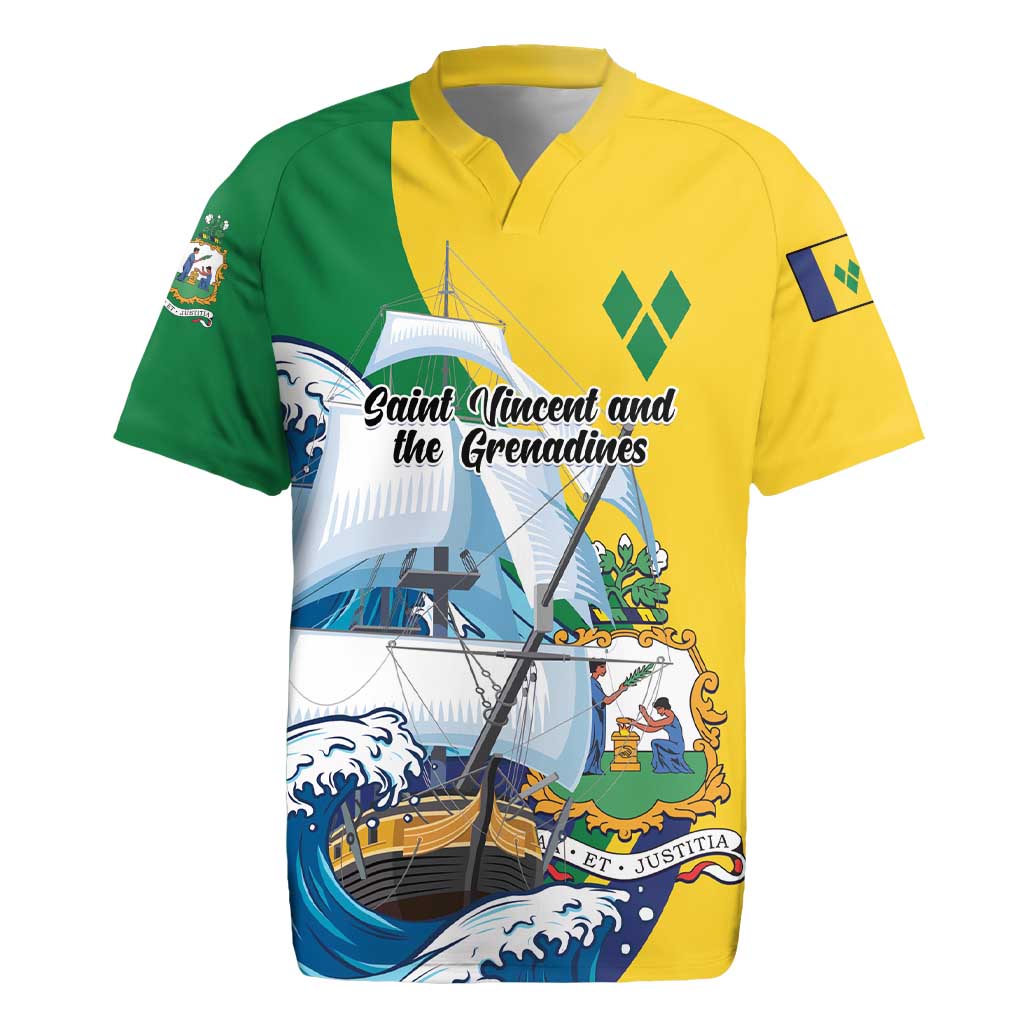 Personalized Saint Vincent and the Grenadines Sailing Rugby Jersey Caribbean Sailing