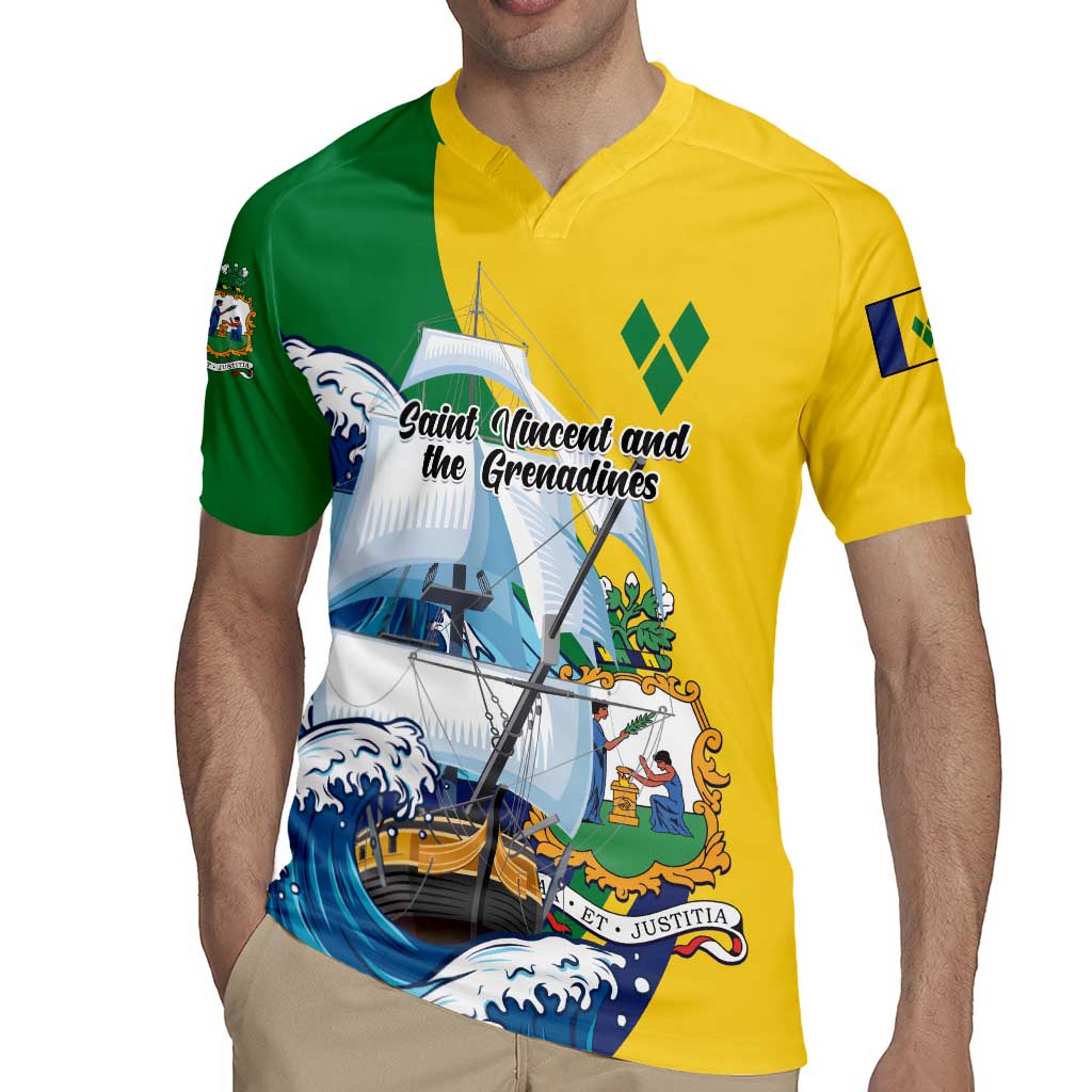 Personalized Saint Vincent and the Grenadines Sailing Rugby Jersey Caribbean Sailing