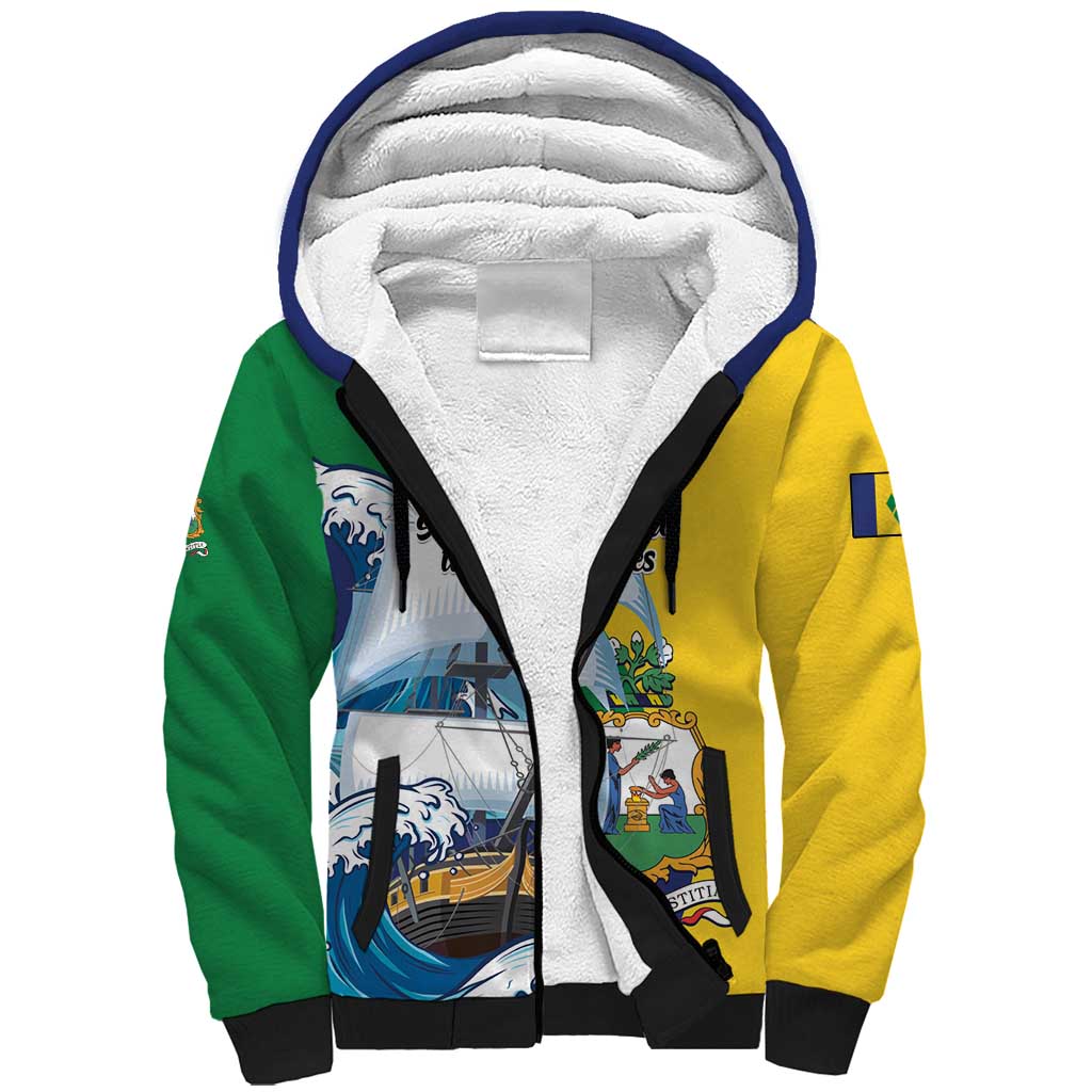 Personalized Saint Vincent and the Grenadines Sailing Sherpa Hoodie Caribbean Sailing
