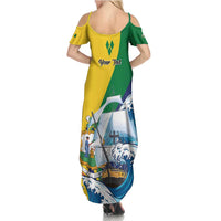 Personalized Saint Vincent and the Grenadines Sailing Summer Maxi Dress Caribbean Sailing
