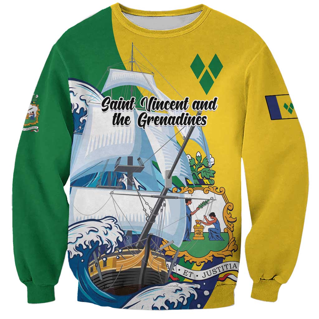 Personalized Saint Vincent and the Grenadines Sailing Sweatshirt Caribbean Sailing