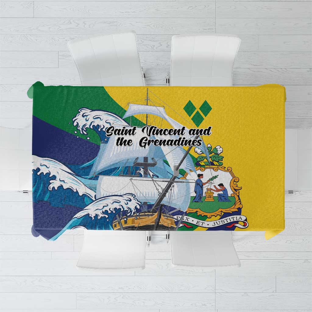 Saint Vincent and the Grenadines Sailing Tablecloth Caribbean Sailing