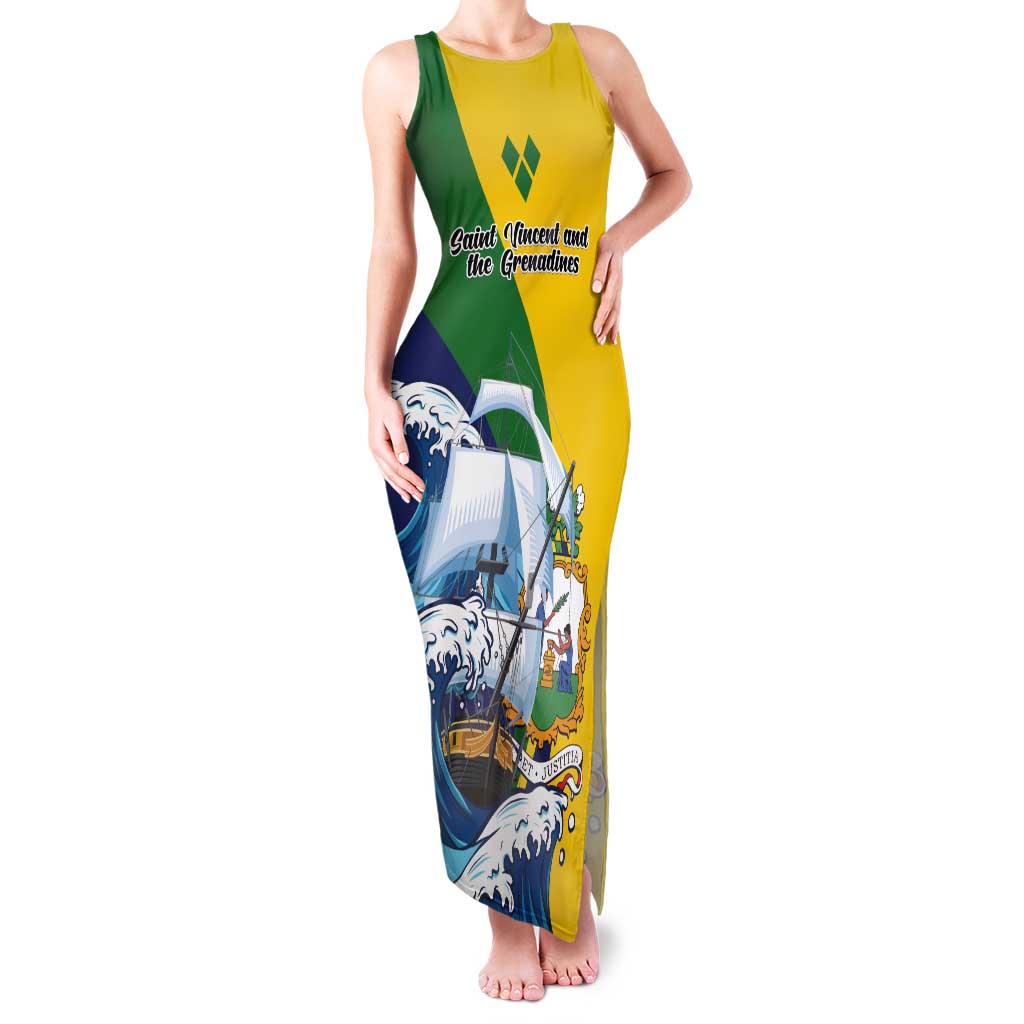 Personalized Saint Vincent and the Grenadines Sailing Tank Maxi Dress Caribbean Sailing
