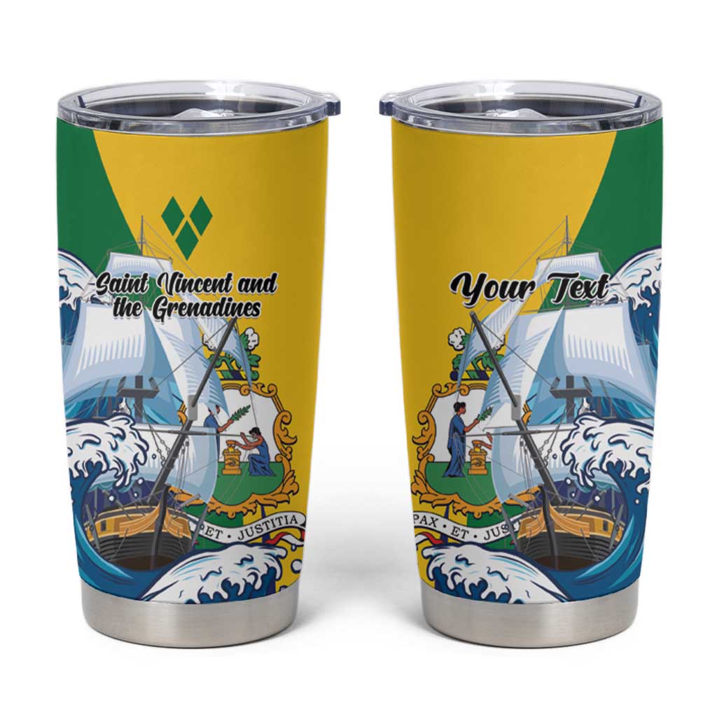 Personalized Saint Vincent and the Grenadines Sailing Tumbler Cup Caribbean Sailing