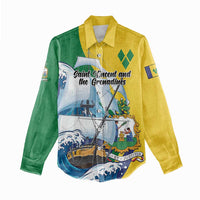 Personalized Saint Vincent and the Grenadines Sailing Women Casual Shirt Caribbean Sailing