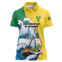 Personalized Saint Vincent and the Grenadines Sailing Women Polo Shirt Caribbean Sailing