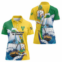 Personalized Saint Vincent and the Grenadines Sailing Women Polo Shirt Caribbean Sailing