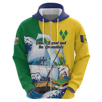 Personalized Saint Vincent and the Grenadines Sailing Zip Hoodie Caribbean Sailing