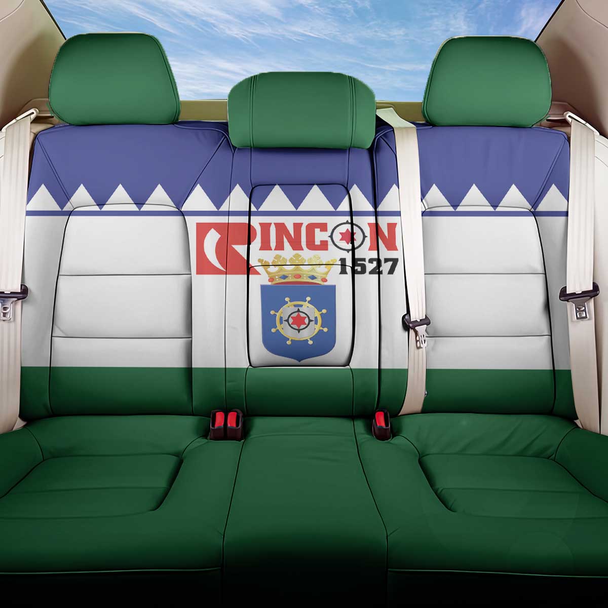 Bonaire Rincon Back Car Seat Cover Flag Stylized