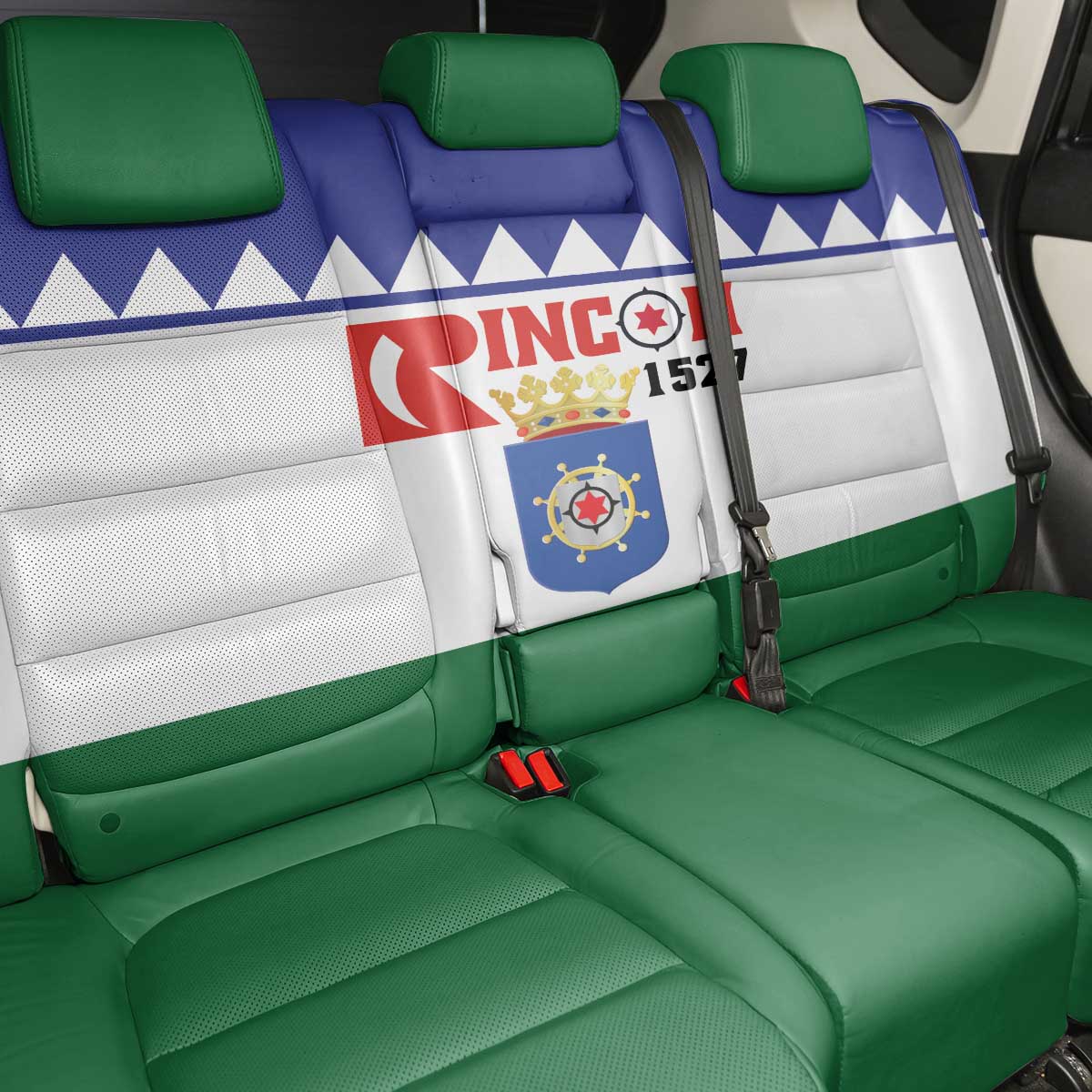 Bonaire Rincon Back Car Seat Cover Flag Stylized