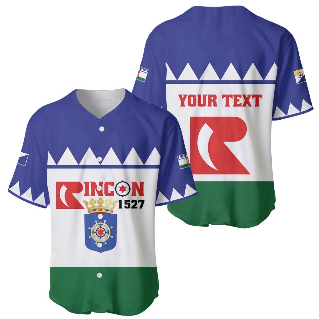Personalised Bonaire Rincon Baseball Jersey Flag Stylized