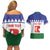 Personalised Bonaire Rincon Couples Matching Off Shoulder Short Dress and Hawaiian Shirt Flag Stylized