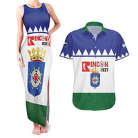 Personalised Bonaire Rincon Couples Matching Tank Maxi Dress and Hawaiian Shirt Flag Stylized