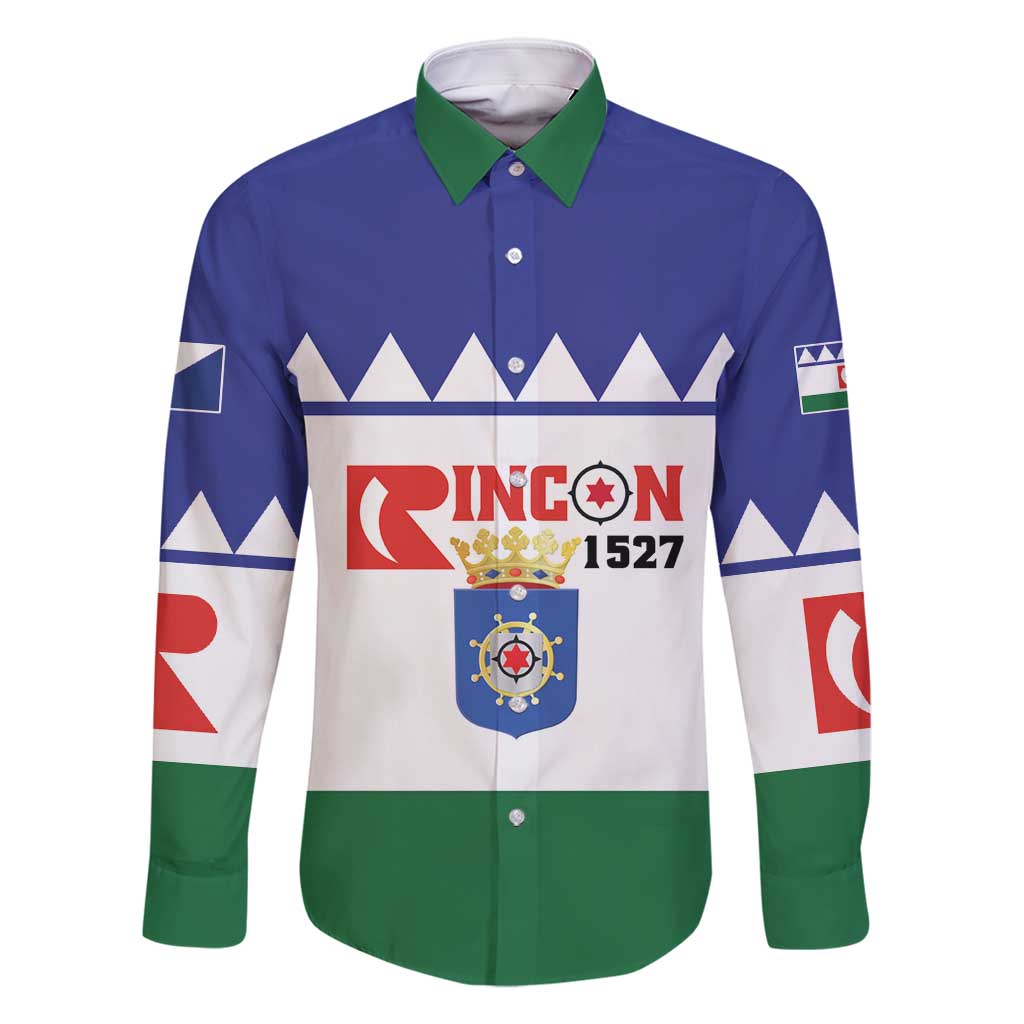 Personalised Bonaire Rincon Family Matching Long Sleeve Bodycon Dress and Hawaiian Shirt Flag Stylized