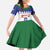 Personalised Bonaire Rincon Family Matching Off The Shoulder Long Sleeve Dress and Hawaiian Shirt Flag Stylized