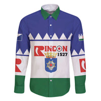 Personalised Bonaire Rincon Family Matching Off The Shoulder Long Sleeve Dress and Hawaiian Shirt Flag Stylized