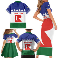 Personalised Bonaire Rincon Family Matching Short Sleeve Bodycon Dress and Hawaiian Shirt Flag Stylized