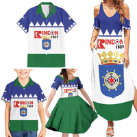 Personalised Bonaire Rincon Family Matching Summer Maxi Dress and Hawaiian Shirt Flag Stylized