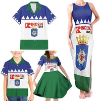 Personalised Bonaire Rincon Family Matching Tank Maxi Dress and Hawaiian Shirt Flag Stylized