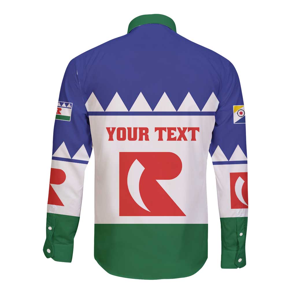 Personalised Bonaire Rincon Long Sleeve Button Shirt Flag Stylized