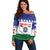 Personalised Bonaire Rincon Off Shoulder Sweater Flag Stylized