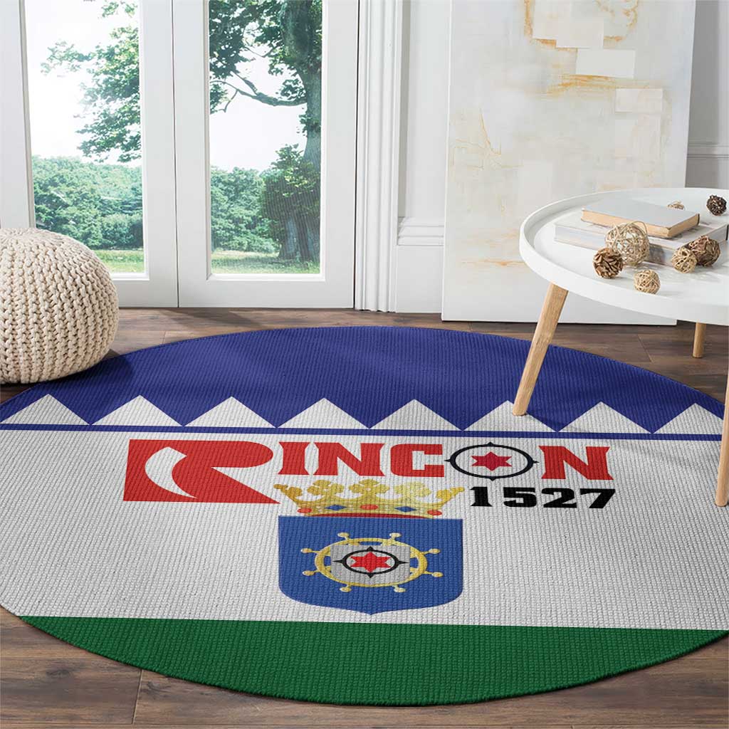 Bonaire Rincon Round Carpet Flag Stylized