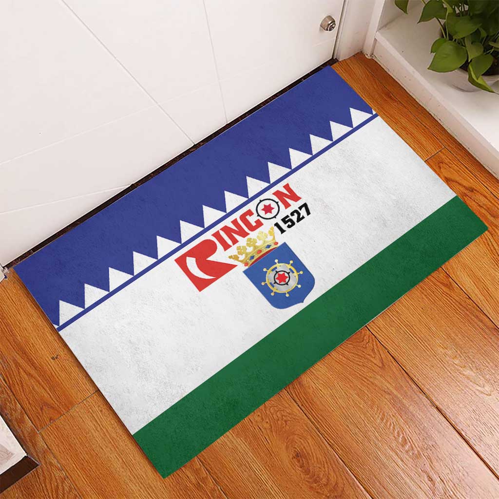 Bonaire Rincon Rubber Doormat Flag Stylized