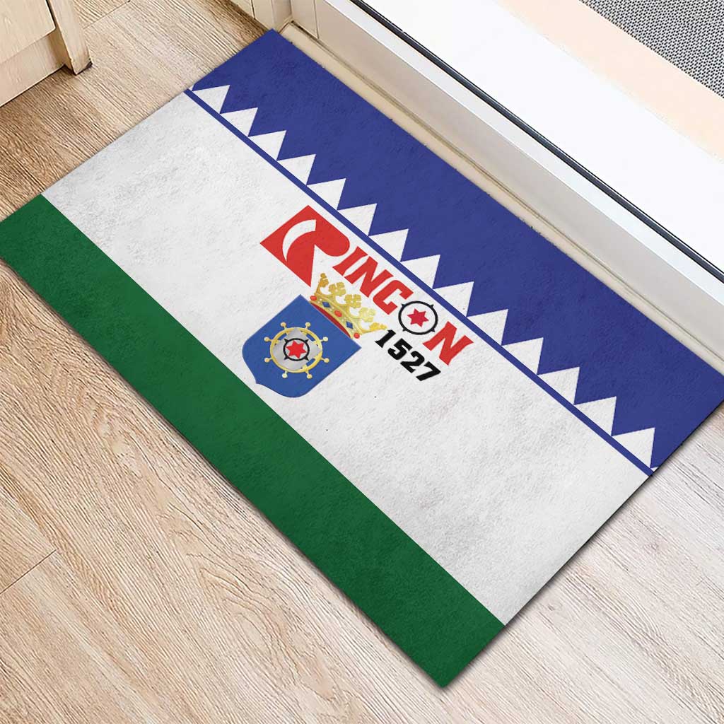 Bonaire Rincon Rubber Doormat Flag Stylized