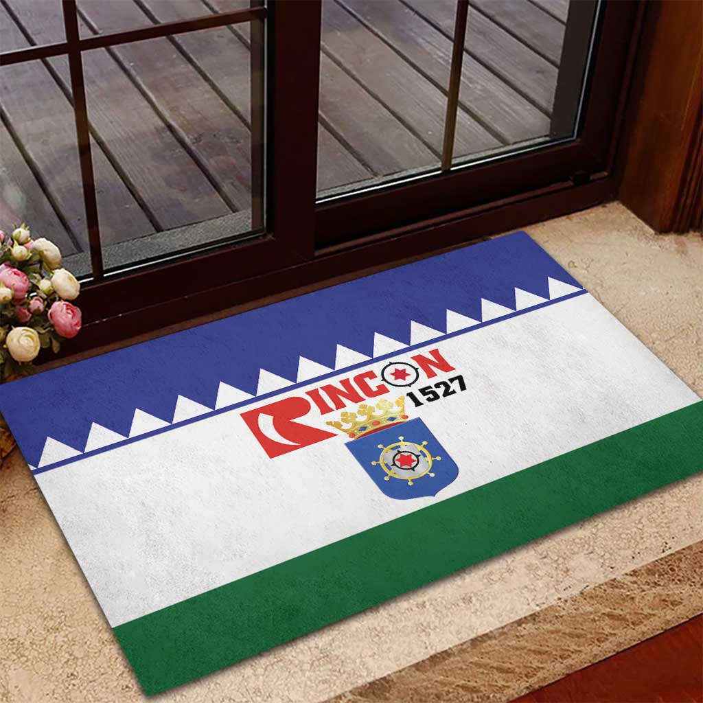 Bonaire Rincon Rubber Doormat Flag Stylized