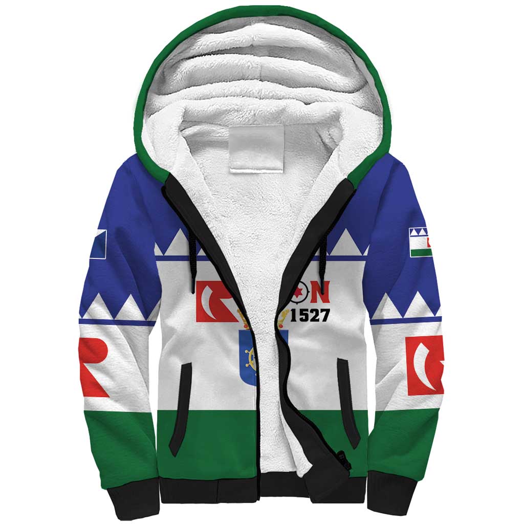 Personalised Bonaire Rincon Sherpa Hoodie Flag Stylized