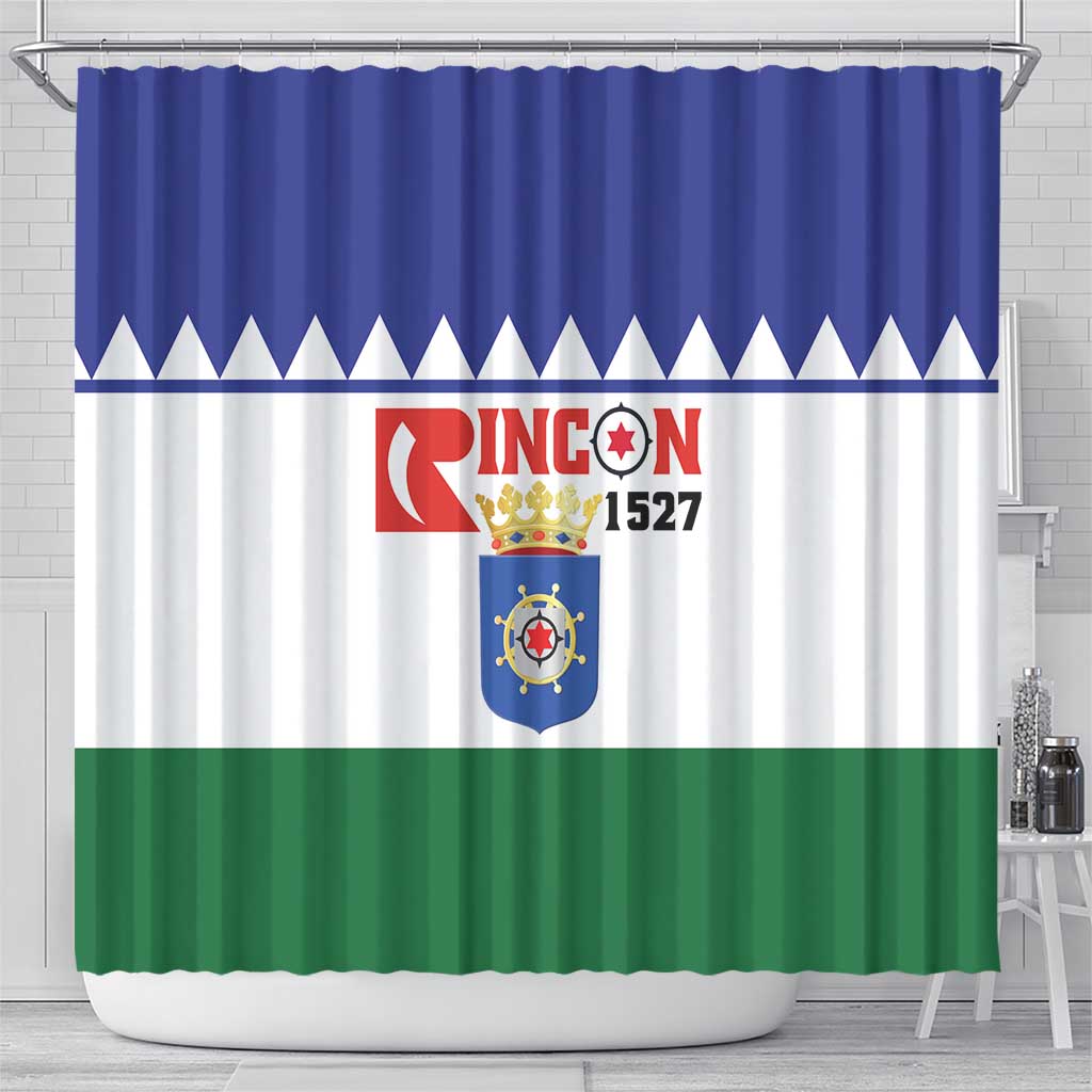 Bonaire Rincon Shower Curtain Flag Stylized