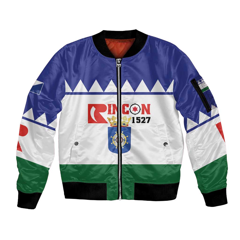 Personalised Bonaire Rincon Sleeve Zip Bomber Jacket Flag Stylized