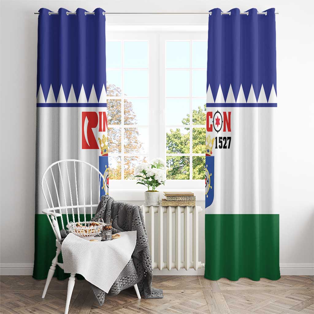 Bonaire Rincon Window Curtain Flag Stylized