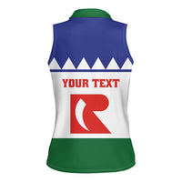 Personalised Bonaire Rincon Women Sleeveless Polo Shirt Flag Stylized