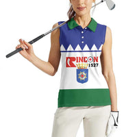 Personalised Bonaire Rincon Women Sleeveless Polo Shirt Flag Stylized