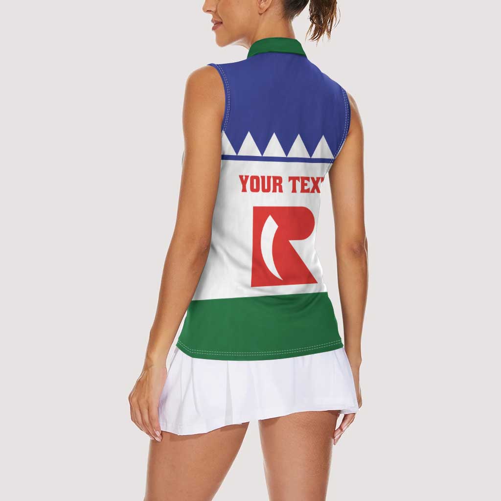 Personalised Bonaire Rincon Women Sleeveless Polo Shirt Flag Stylized