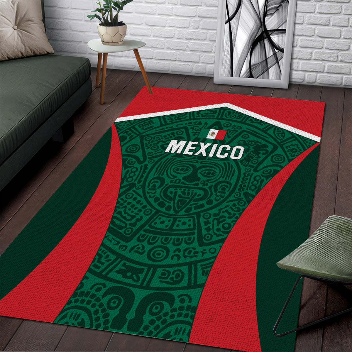 Mexico 2024 Football Area Rug El Tri Go Champion - Wonder Print Shop